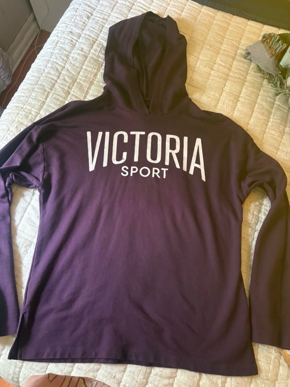 Women's Hooded Pullover Sweater in Deep Plum